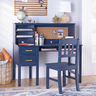 Glaser kids writing desk and online chair set with kids hutch